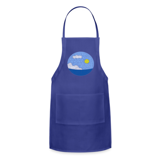 Adjustable Apron - royal blue